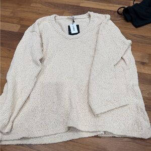 Elegant Cream Knit Sweater